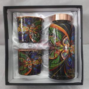Fancy Copper Bottle Glass Set