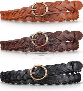Ladies Braided Leather Belts