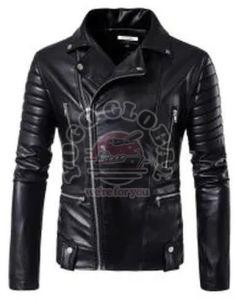 Mens Motorbike Leather Jacket