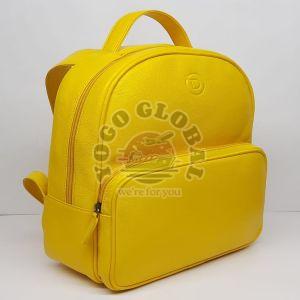 Yellow Leather Backpack Bags