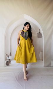 Cotton Ladies Wear One Piece Dress