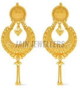 Ladies Antique Gold Earrings