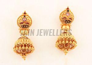 Ladies Fancy Gold Earrings