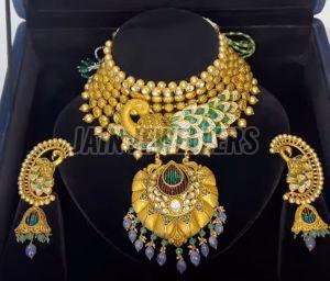 Ladies Gold Necklace Set