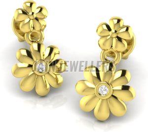 Ladies Gold Stud Earrings