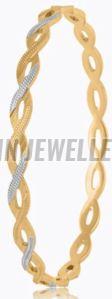 Ladies Modern Design Gold Kada