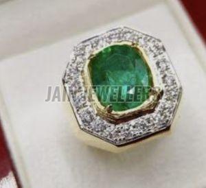 Mens Emerald Diamonds Ring