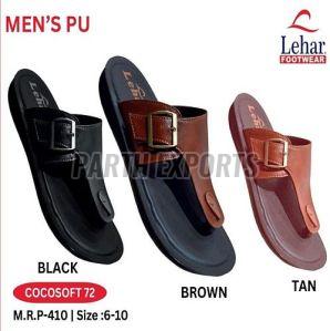 Cocosoft72 Mens PU Leather Slipper