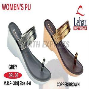 DRL-08 Ladies PU Leather Heel Slipper