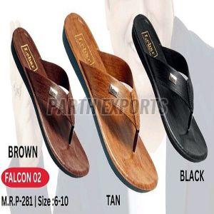 Falcon Mens PU Leather Slipper