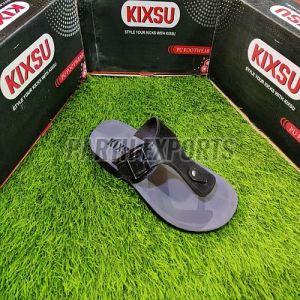 KIXSU-8002 Mens Grey PU Leather Slipper