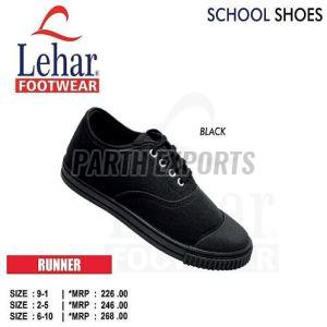Runner Unisex Cotton Black School Shoes