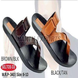 Seltos-01 Mens PU Leather Slipper