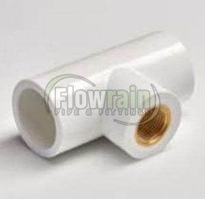 1 X 1/2 Inch UPVC Brass Reducing Tee