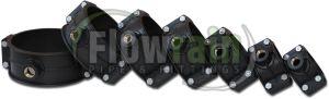 125 Mm PP Brass Threaded Black Service Saddle
