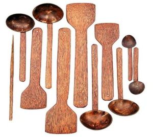 Coconut Shell Kitchen Cutlery Set