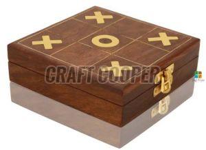 Wooden Square Tic Toe Game