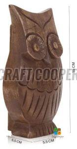 Wooden Brown Owl Spectacle Holder