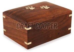 Wooden Foot Print Cremation Urn