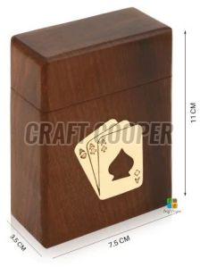 Wooden Deck Playing Card Box