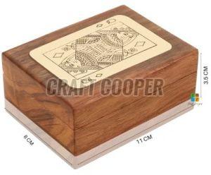 Wooden Printed Playing Card Box