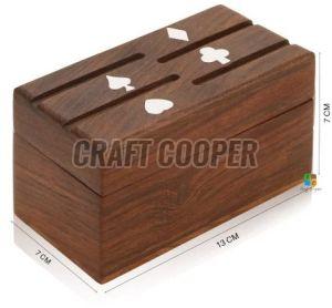 Wooden Rectangle Playing Card Box