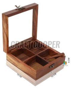 Wooden Kitchen Spice Box
