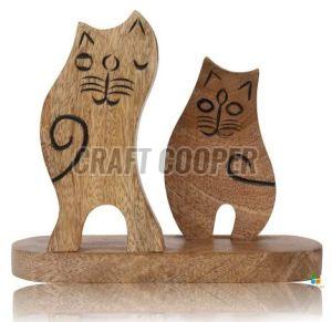 Wooden Cat Spectacle Holder
