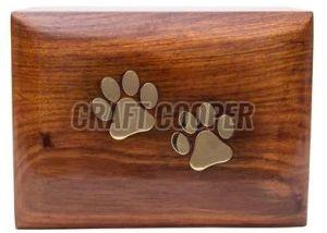 Wooden Foot Print Cremation Urn
