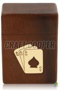 Wooden Deck Playing Card Box