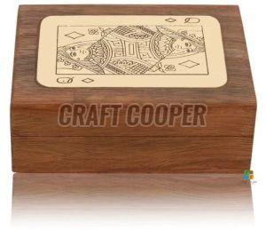Wooden Printed Playing Card Box
