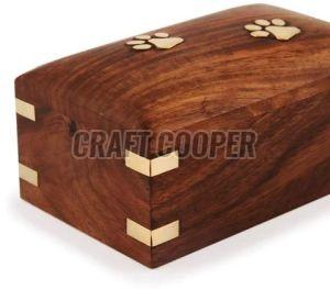 Wooden Foot Print Cremation Urn
