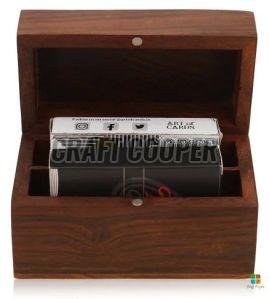 Wooden Rectangle Playing Card Box