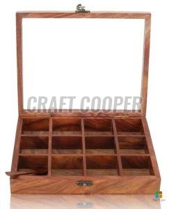 Wooden Compartment Spice Box
