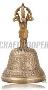 Carved Brass Hand Bell