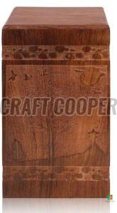 Wooden Brown Cremation Urn