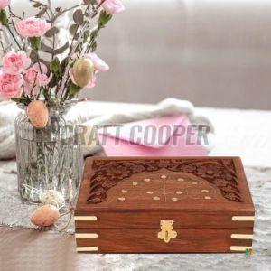 Wooden Brown Jewellery Box