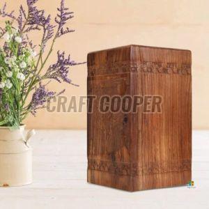Wooden Carved Cremation Urn
