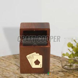 Wooden Deck Playing Card Box