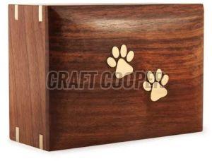 Wooden Foot Print Cremation Urn