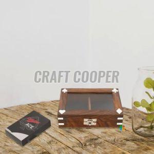Wooden Handamde Playing Card Box