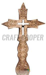 Wooden Jesus Cross Pendant