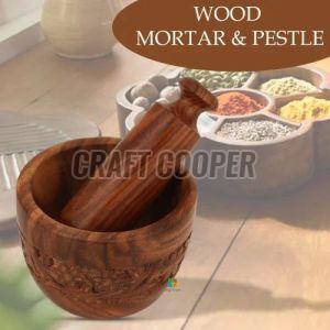 Wooden Mortar Pestle