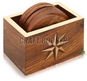 Wooden Round Tea Coaster