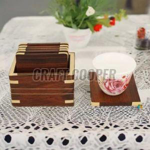 Wooden Square Tea Coaster