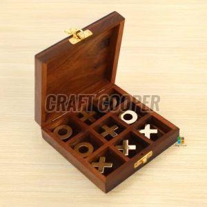 Wooden Square Tic Toe Game