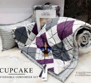 Cupcake Polycotton Microfiber Reversible Comforter Set