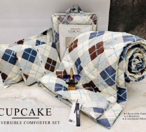 Cupcake Polycotton Microfiber Reversible Comforter Set