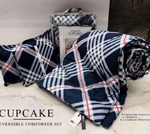 Cupcake Polycotton Microfiber Reversible Comforter Set
