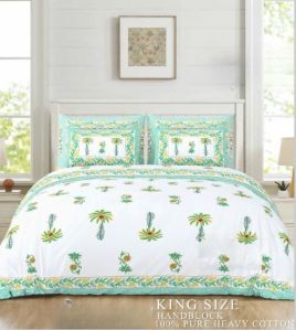 King Size Printed Cotton Bedsheet Set
